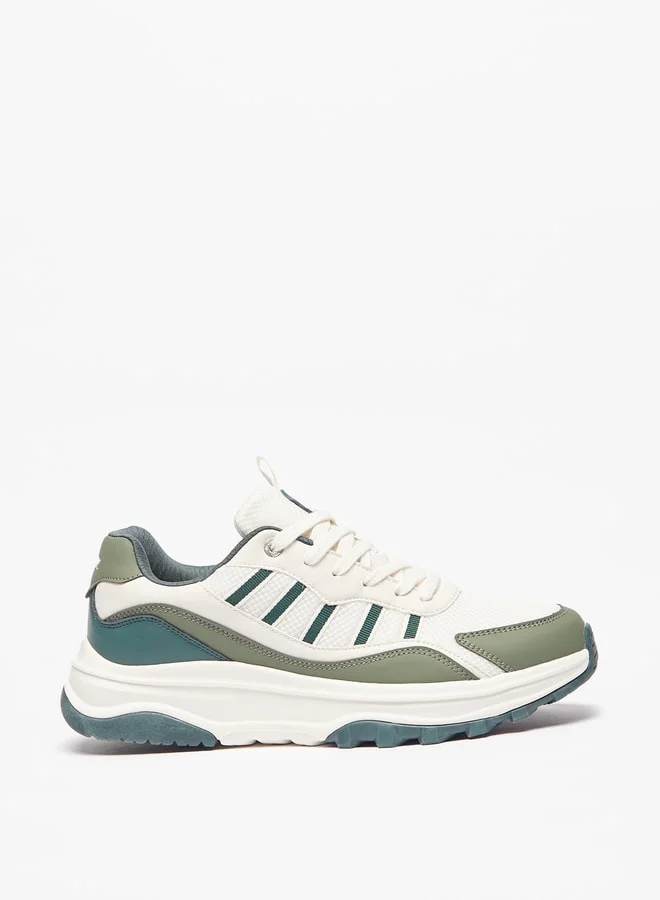 Lee Cooper Mens Colourblock Sports Shoes With Lace-Up Closure