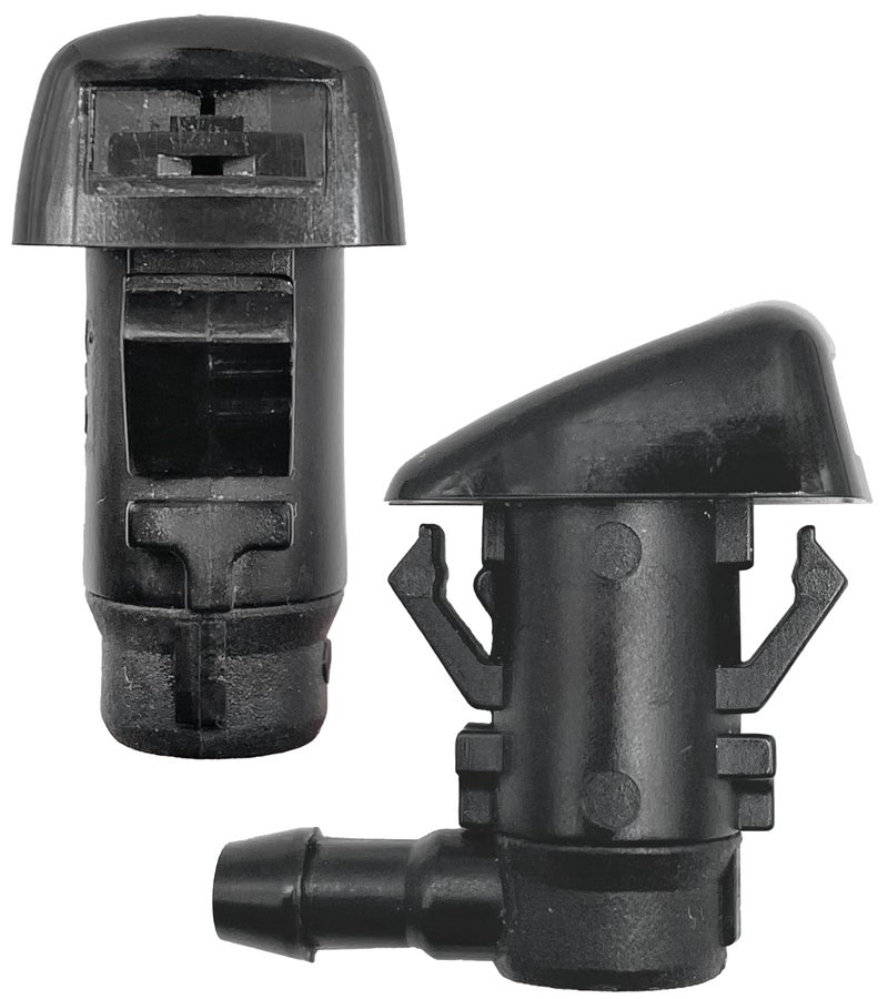 Click&Fit Windshield Washer Nozzles replacement for Dodge, Jeep Grand Cherokee Liberty Commander, Chrysler – Wiper water sprayers kit accessories, 2pcs Double Fan - Image 1