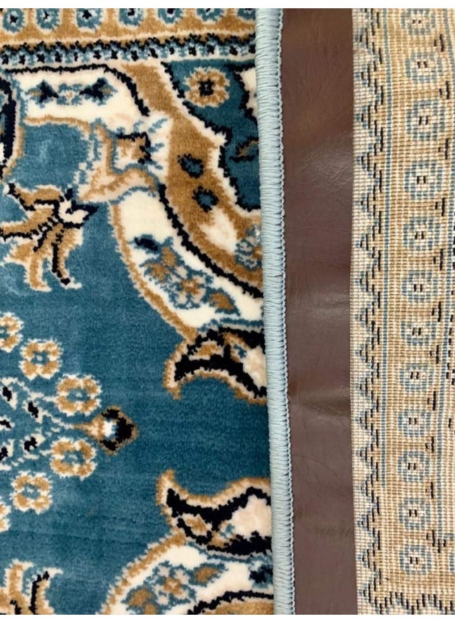 Prayer Mat Turkish Made 80 X 125 Cm Art Silk Teal - Blue
