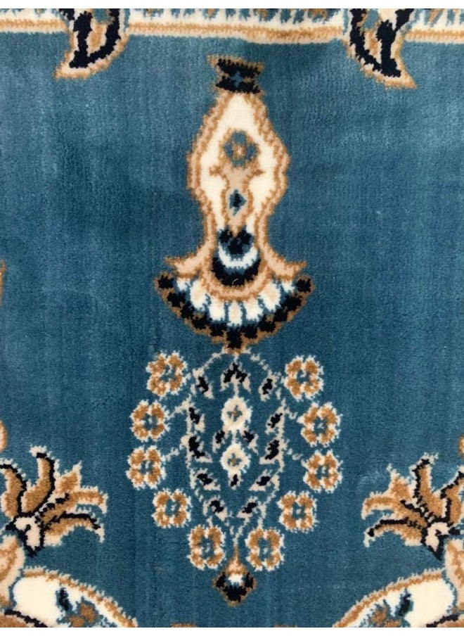 Prayer Mat Turkish Made 80 X 125 Cm Art Silk Teal - Blue