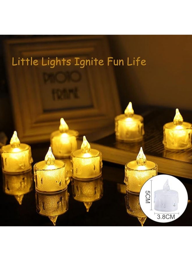 12 Pack Flameless Tea Lights Candles, Battery Operated - Image 2