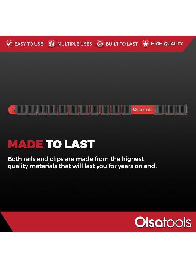 Olsa Tools Olsa Tools | #1 Premium Wall Mounted Screwdriver Organizer Red 1030  - Image 3