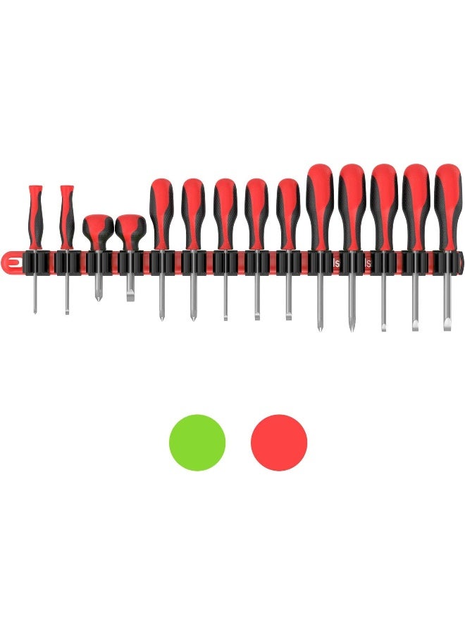 Olsa Tools Olsa Tools | #1 Premium Wall Mounted Screwdriver Organizer Red 1030  - Image 1