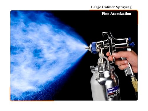 Dynastus 33 oz Siphon Feed Spray Gun - 2.5mm Nozzle for Spraying Oil-Based or Latex Paints, with Filtering and Cleaning Kits - Image 5