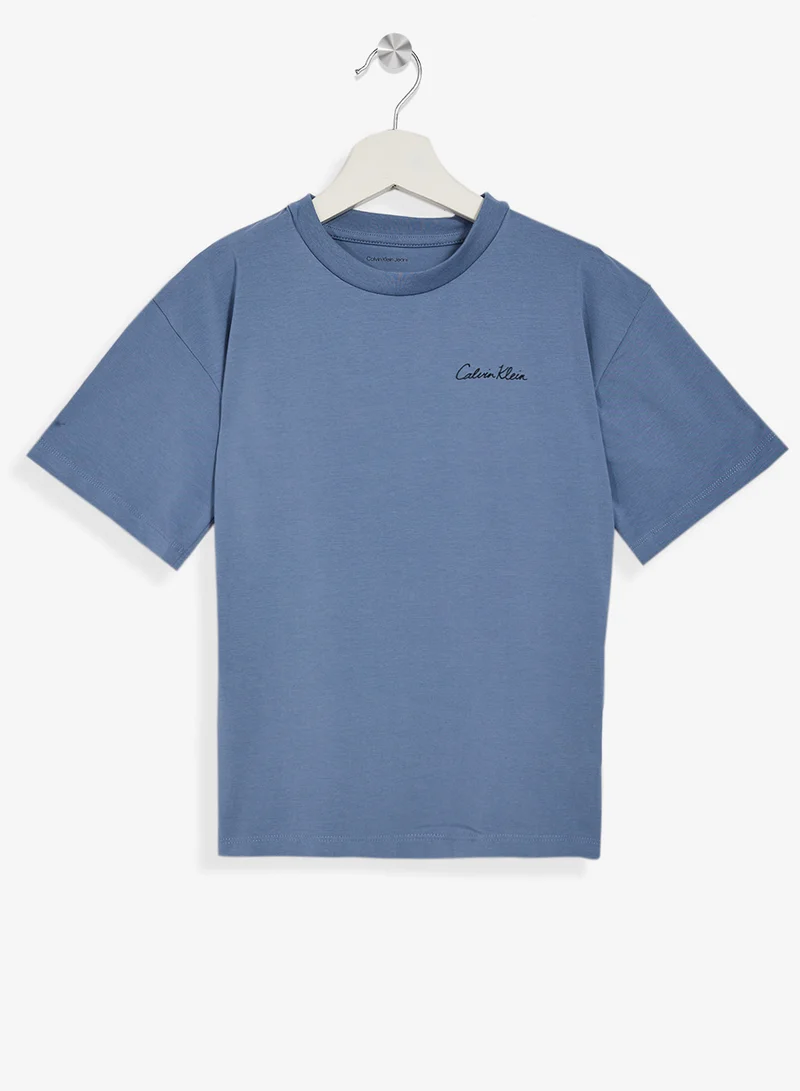 Calvin Klein Jeans Youth logo Crew Neck T-Shirt
