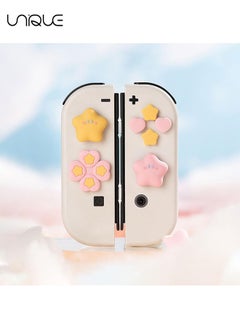 Unique 7Piece set Cross D-Pad Button Caps Thumb Grips Set, Compatible with Nintendo Switch/Switch OLED, Cute 3D Soft Silicone ABXY Buttons Sticker Joystick Cover Caps  - Image 5