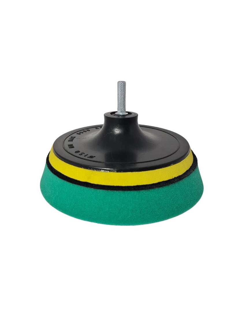 BUFFKING BUFFKING Pro Detailing Foam Pad Set Green High Cut 7 Inches M14 Backing Plate Drill Adaptor  - Image 1