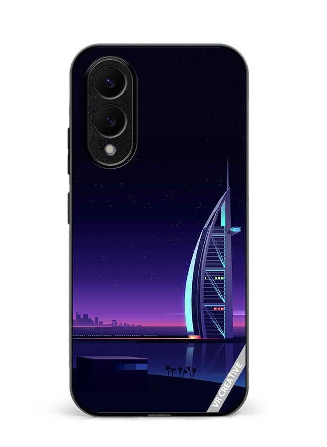 VR CREATIVE Protective Case Cover For Samsung Galaxy S25 Edge Burj Al Arab Design Multicolour