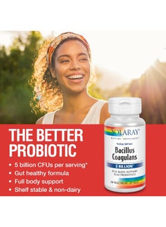 Solaray Bacillus Coagulans Probiotic Gut And Immune Health 60 Vcaps  - Image 4
