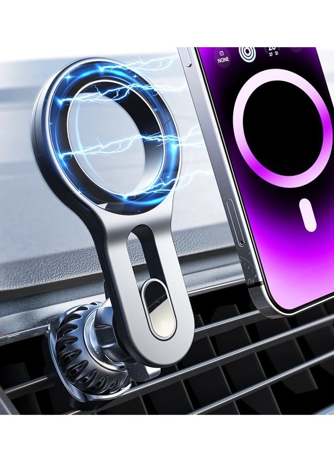 حامل MagSafe للسيارة، حامل هاتف مغناطيسي لفتحة تهوية السيارة، حامل هاتف بدون استخدام اليدين، مشبك قوي، ملحقات سيارة متوافقة مع iPhone 17 و16 و15 و14 و13 و12 Pro Max Plus - Image 1