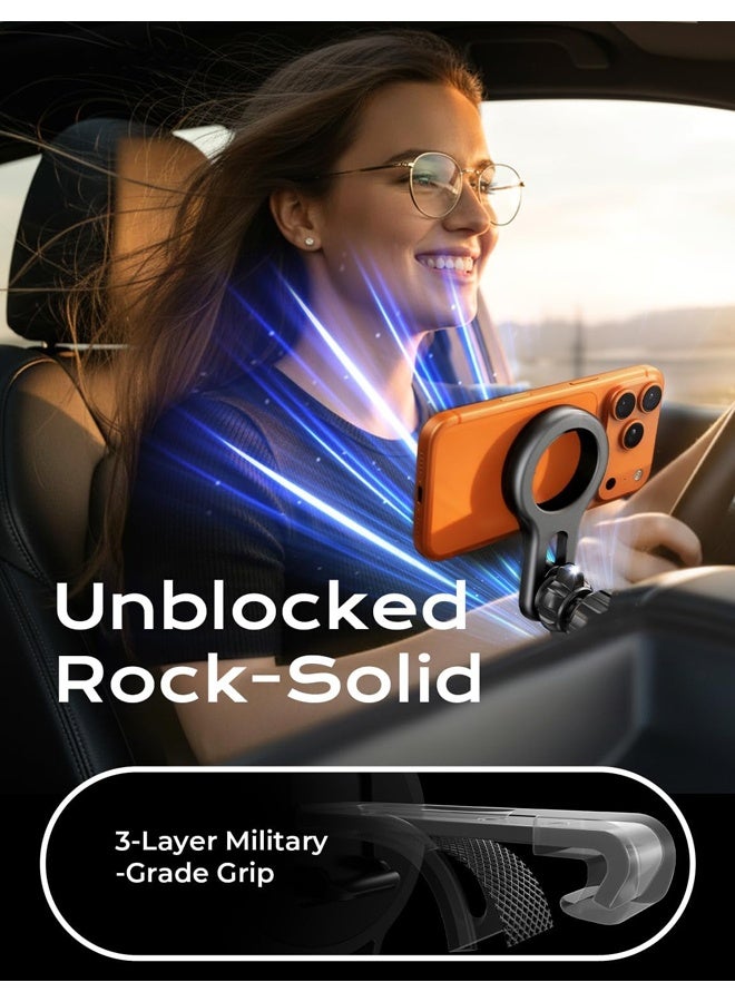 حامل MagSafe للسيارة، حامل هاتف مغناطيسي لفتحة تهوية السيارة، حامل هاتف بدون استخدام اليدين، مشبك قوي، ملحقات سيارة متوافقة مع iPhone 17 و16 و15 و14 و13 و12 Pro Max Plus - Image 4
