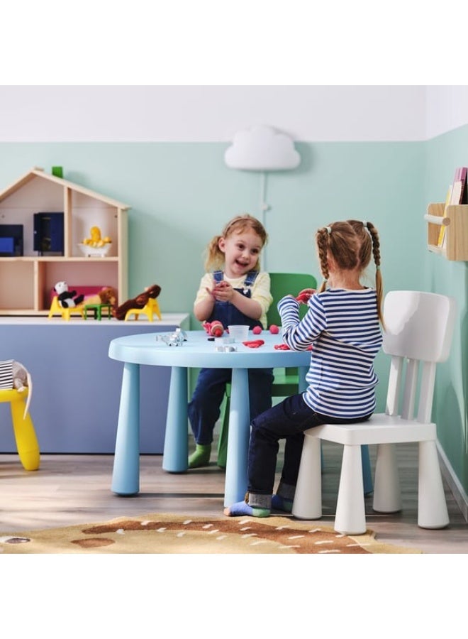 IKEA (IKEA) كرسي أطفال ماموت من ايكيا أبيض متين للاستخدام الداخلي والخارجي، كرسي بلاستيكي خفيف الوزن للأطفال - Image 2