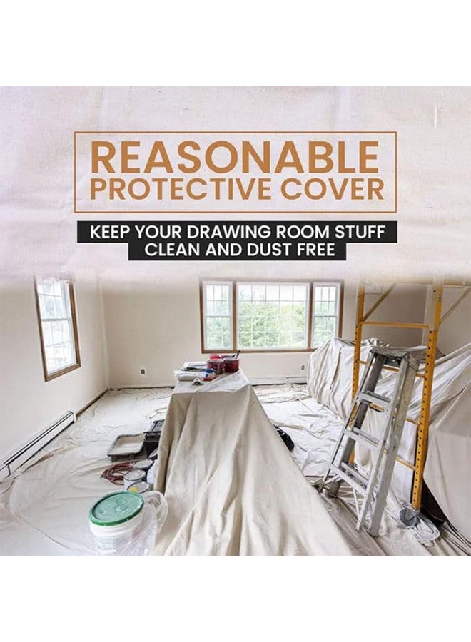 CANVASS® 2/5 Meters Tarp & Canvas Cotton Duck Canvas Cloth, Natural Color (Stiff) (Table Cloth/Manjarpaat/Manjarpat) (63 Inches Width) 2 Mtrs - Image 4