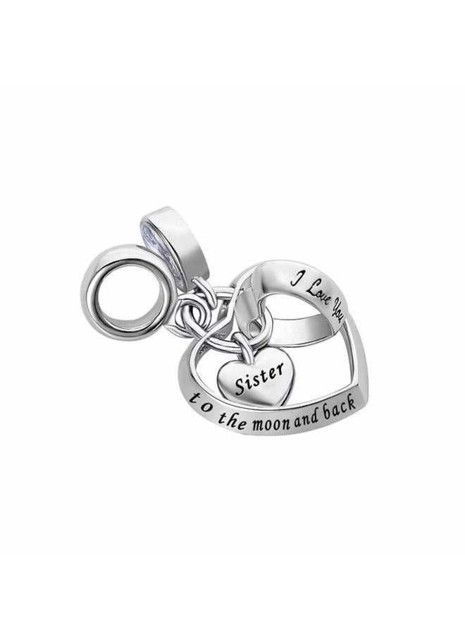 KunBead Grandma Sister Mom Birthstone Heart Birthday Family Daughter Love Bead Charms for Bracelets Necklaces - Image 2