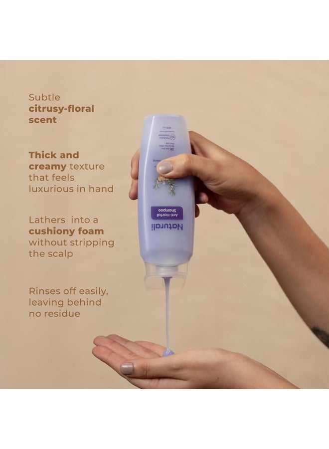 طبيعي شامبو ناتشورالي المضاد لتساقط الشعر مع إكليل الجبل والجينسنغ الكوري والبيوتين | يُقلل التكسر بثلاث مرات من الاستخدام الأول | يُعزز نمو الشعر | شامبو يومي خالٍ من الكبريتات والبارابين للنساء والرجال | 100 مل - Image 3