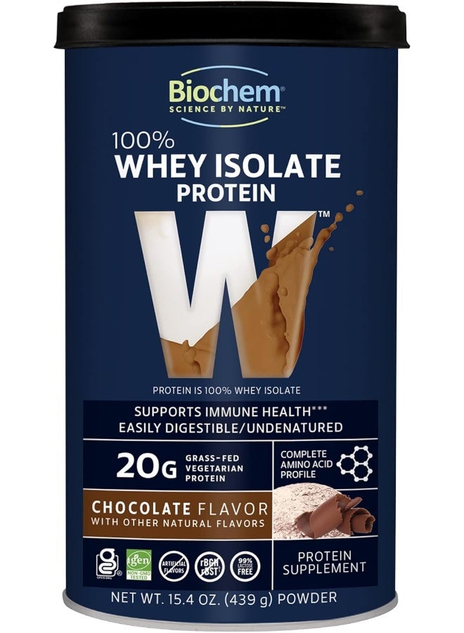 Biochem By Country Life - Whey Isolate Protein Powder Chocolate 15.4 Oz. - Image 1