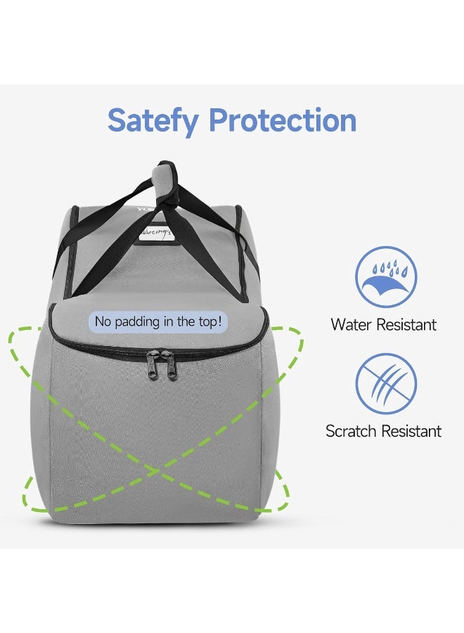 YOREPEK Infant Car Seat Travel Bag Compatible with UPPAbaby MESA V2 and Base,Fit for All Nuna Pipa Car Seat and Base, Padded Car Seat Bags for Air Travel, Carseat Cover for Airplane Travel, Grey - Image 4