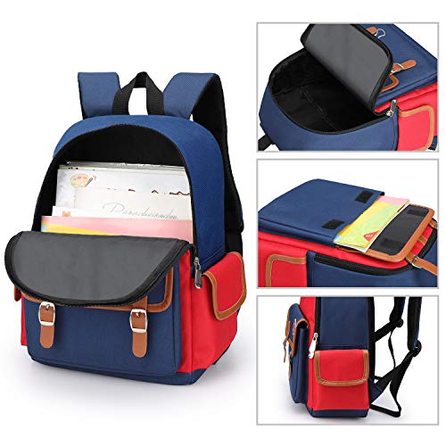 weiatas Kids Backpack Children Bookbag Preschool Kindergarten Elementary School Bag for Girls Boys (Red-blue, Large) - Image 2