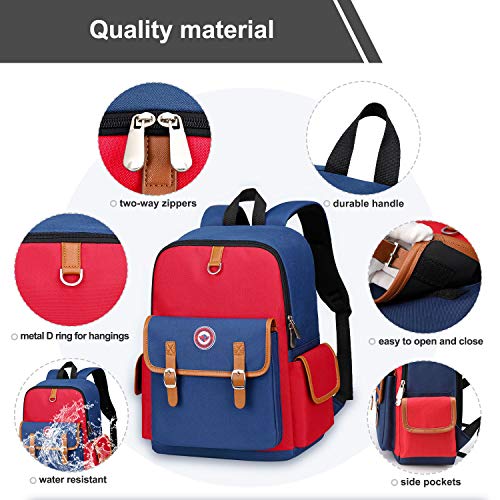weiatas Kids Backpack Children Bookbag Preschool Kindergarten Elementary School Bag for Girls Boys (Red-blue, Large) - Image 4