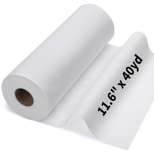 JUPEAN Medium Weight 116 x 40 yd White Fusible Interfacing for Sewing Iron On NonWoven Fusible Interfacing OneSided Interfacing Fabric for Sewing DIY Craft Quilting - Image 1