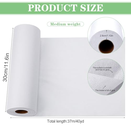 JUPEAN Medium Weight 116 x 40 yd White Fusible Interfacing for Sewing Iron On NonWoven Fusible Interfacing OneSided Interfacing Fabric for Sewing DIY Craft Quilting - Image 3