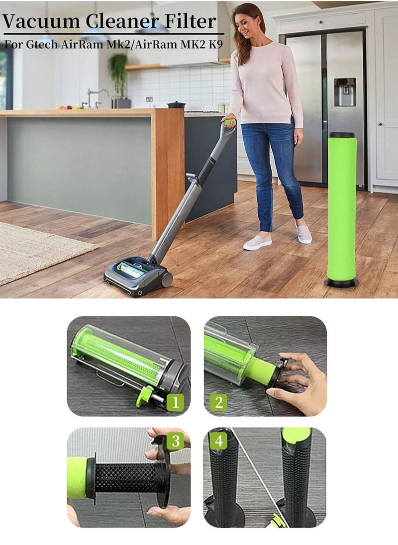 Y&D - SYOSI, Replacement Filter Element for Gtech Airram MK2 and K9, Filters Compatible with Cordless Vacuum Cleaners - Image 1