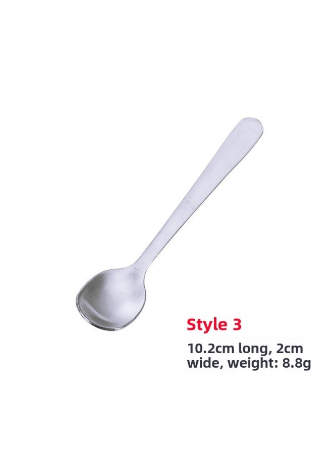 304 Stainless Steel Seasoning Spoon Household Coffee Spoon Ice Spoon Mixing Spoon Seasoning Tank Seasoning Spoon Direct Supply-Color:3 Models (10cm)  - Image 1