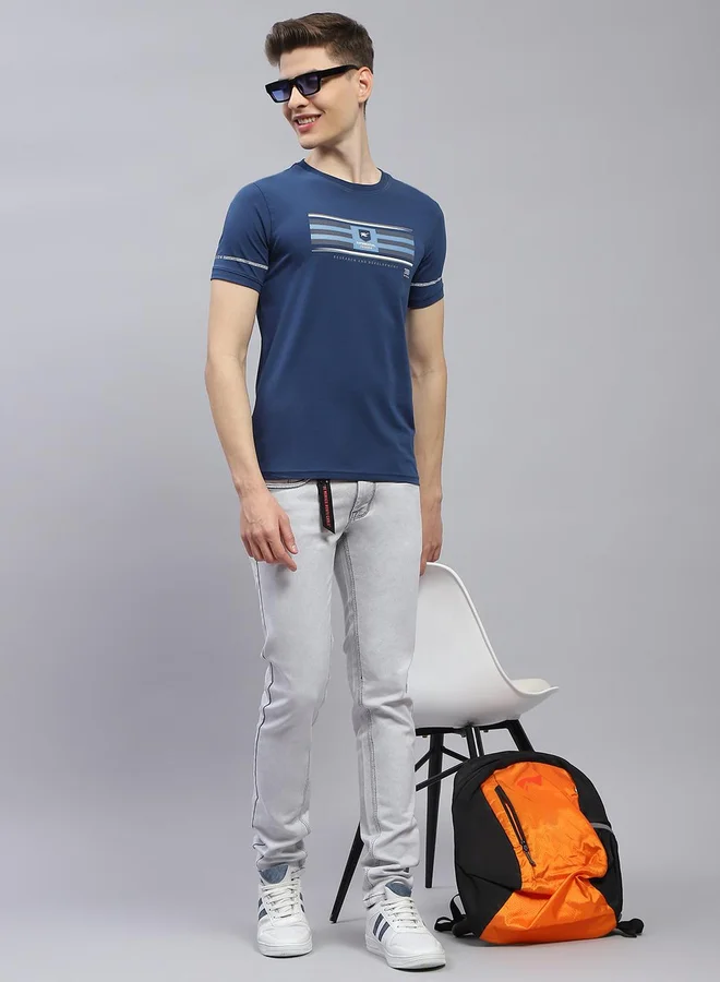 Monte Carlo Graphic Printed Round Neck Regular Fit T-Shirt
