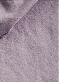 LUNA Home Washable Cotton 6 Piece King Size Duvet Cover Plain Design Lavender  - Image 3