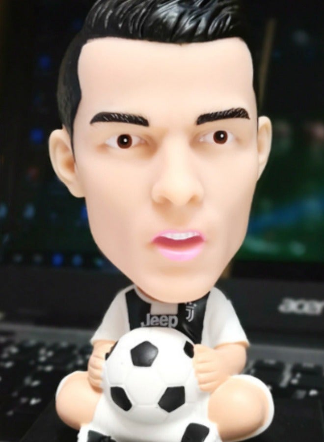 EBMINI Creative Q-version Football Star Figurine Car Ornament 