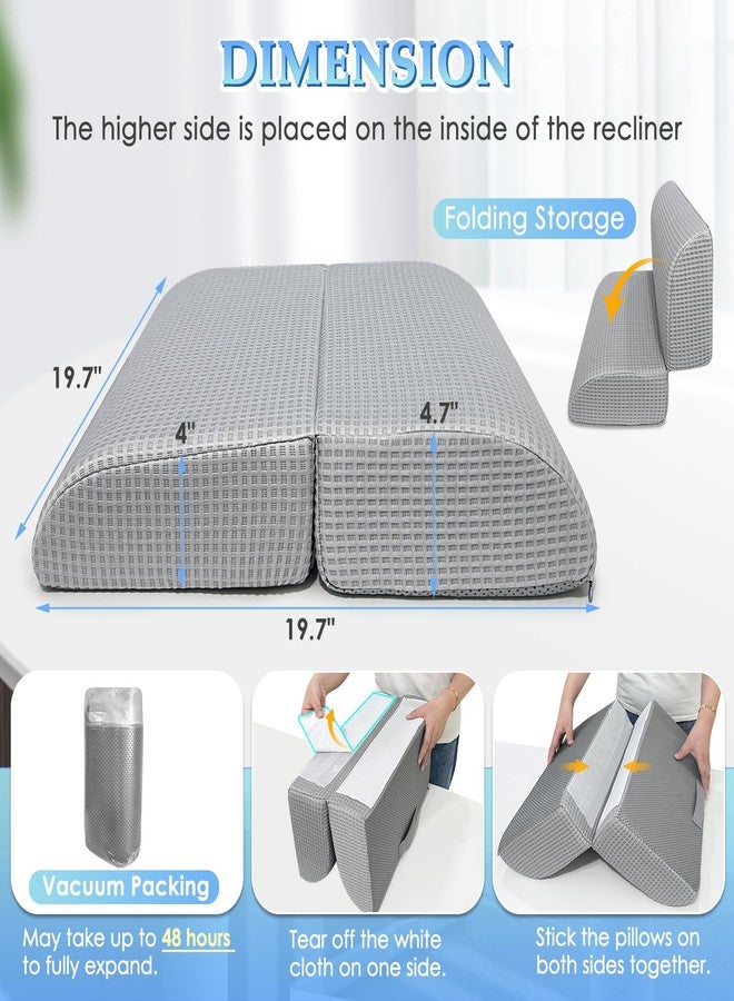 KAVIL Recliner Chair Cushions For Elderly Long Sitting, Extra Large Cooling Seat Cushion Support For Couch, Armchair - Seniors Chair Thick Foam Pad With Non-slip Base For Tailbone Pressure Relief Pain - Image 2