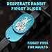 HIDEDC Desperate Rabbit Fidget Slider Aluminum Alloy Version Lightweight Portable EDC Metal Fidget Toys Adults ADHD Tools Executive Desk Toy for Keep Focus Anxiety Relief Blue - Image 4