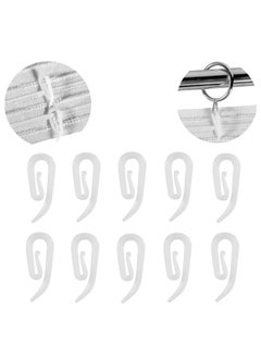 Oasisgalore 100 Pack Curtain Hooks for Door Window Curtain，Curtain Header Tape Drapery Hooks 2.8x1.2cm  - Image 1