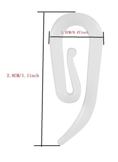 Oasisgalore 100 Pack Curtain Hooks for Door Window Curtain，Curtain Header Tape Drapery Hooks 2.8x1.2cm  - Image 2