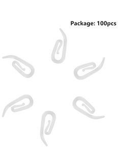 Oasisgalore 100 Pack Curtain Hooks for Door Window Curtain，Curtain Header Tape Drapery Hooks 2.8x1.2cm  - Image 5