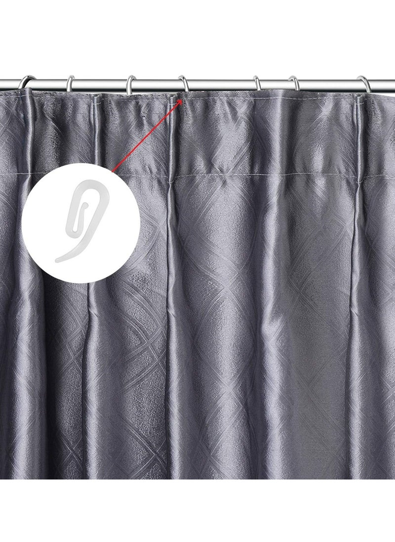 Oasisgalore - 100 Pack Curtain Hooks for Door Window Curtain，Curtain Header Tape Drapery Hooks 2.8x1.2cm - Image 1