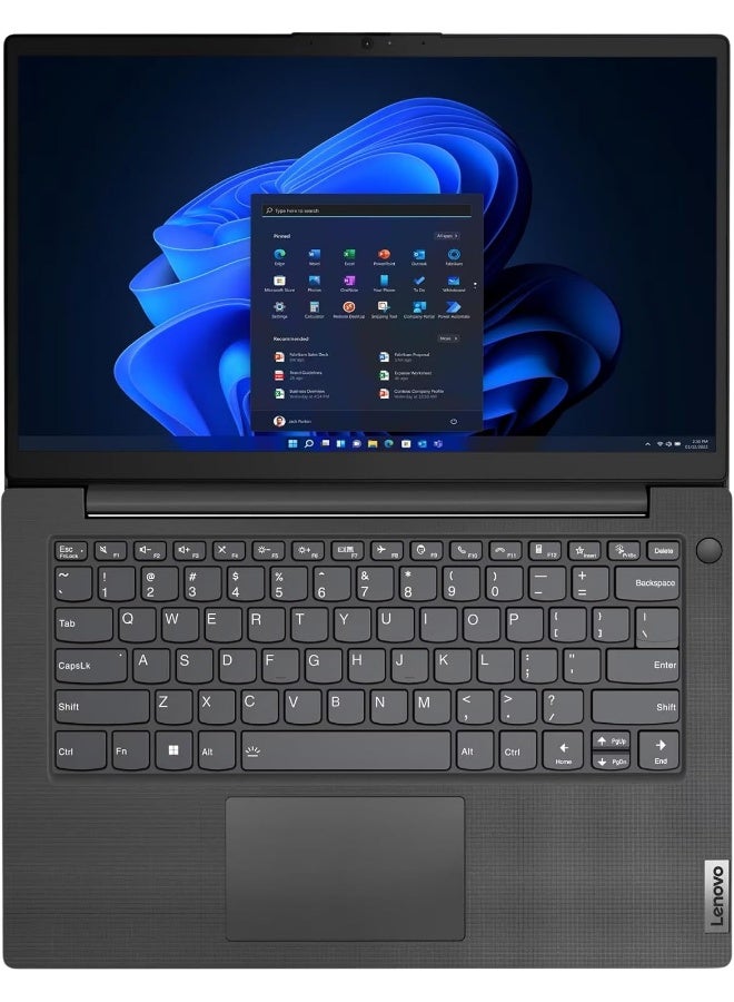 لينوفو LENOVO V14 G4 IRU Laptop, 14 Inch FHD Display, Intel Core i5-13420H 2.4GHz, 16GB DDR4 RAM, 1TB NVMe SSD, Intel UHD Graphics, Windows 11, with Laptop Bag, 8-in-1 USB Type-C Hub, W/L Mouse, Antivirus English Business Black - Image 2