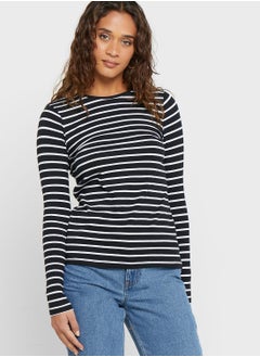 Striped Crew Neck Top