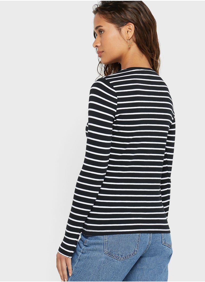 NEW LOOK - Striped Crew Neck Top - Image 1