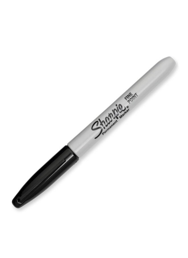 Sharpie Sharpie Permanent Markers Bulk Set, Fine Tip Markers Set, Markers For Plastic, Metal, Wood, And More, Black, 36 Count  - Image 2