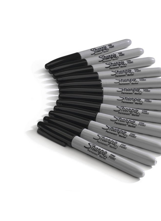 Sharpie Sharpie Permanent Markers Bulk Set, Fine Tip Markers Set, Markers For Plastic, Metal, Wood, And More, Black, 36 Count  - Image 5