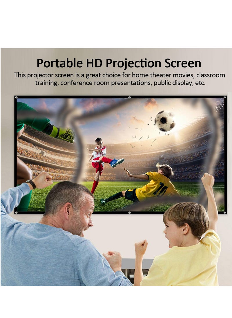 ماركة غير محددة Foldable Projector Screen, Portable HD Projection Screen, for Home Theater Office Movies Indoors Outdoors  - Image 5