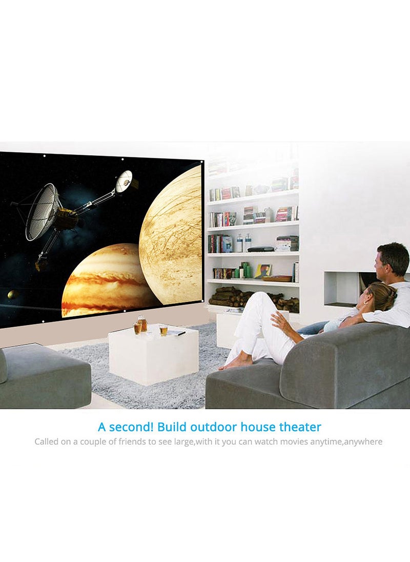 ماركة غير محددة Foldable Projector Screen, Portable HD Projection Screen, for Home Theater Office Movies Indoors Outdoors  - Image 4