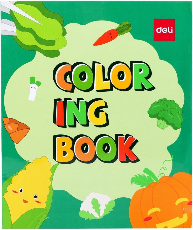 Deli EN042 12-Sheets Coloring Book - Assorted Designs - Image 1