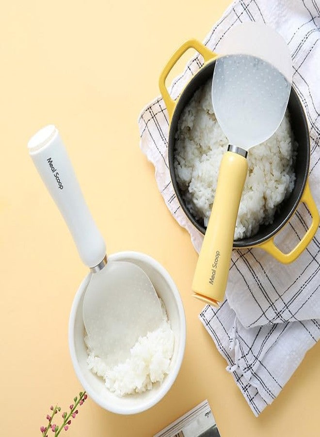PAREEK Maid Scoop Premium Rice Paddle, Stainless Steel with White Handle, Kitchen Serving Utensil for Rice and Grains - Image 4