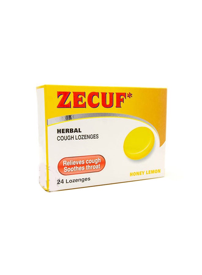 Zecuf Herbal Lozenges Honey And Lemon 24 Count