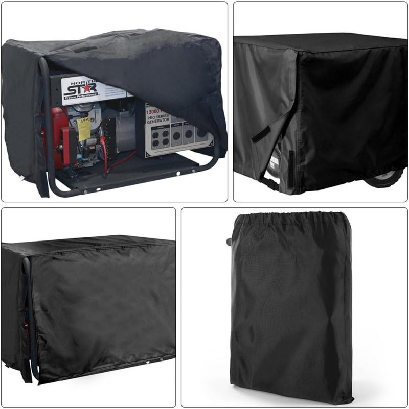 Abaodam Generator Cover Outdoor Black 210d Oxford Fabric 32x24x24 Inch Weather-resistant Dustproof Rainproof Storage Accessory for Portable Generators - Image 5