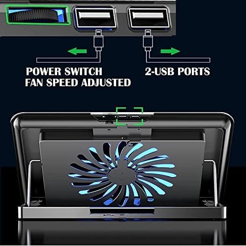 Dyazo Laptop Cooling pad | Laptop Stand with Fan | Laptop Raiser with Big Mute Fan Compatible for MacBook, Lenovo, hp & Other Notebook Up to 15.6-Inch (Silver) - Image 2