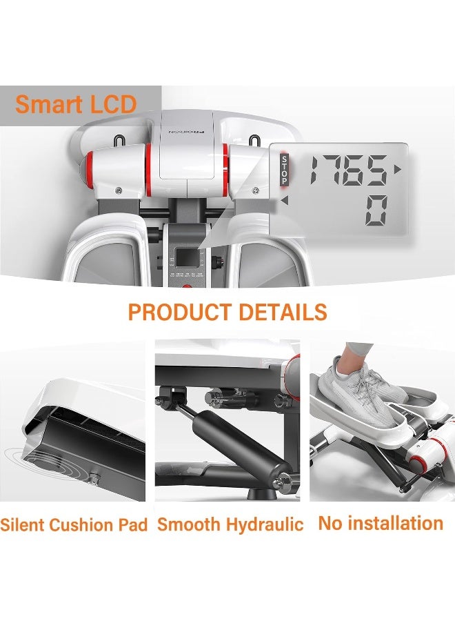 PROIRON PROIRON Stepper for Exercise, Mini Stepper Machine with Display, Step Exercise Machine with Resistance Bands for Home Workout, Up Down Swing Twist Stepper for Leg Arm Full Body Trainer - Image 2