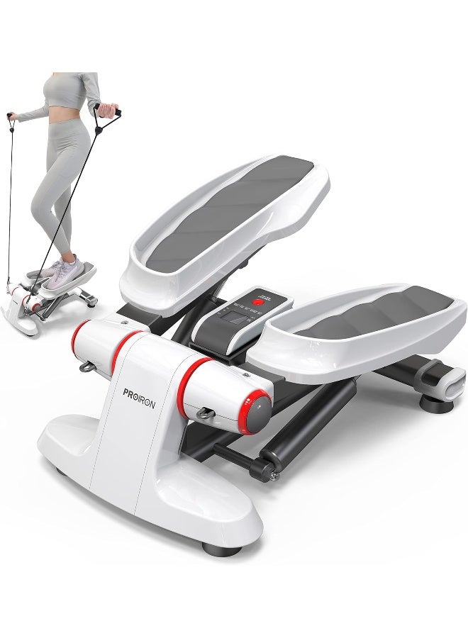 PROIRON PROIRON Stepper for Exercise, Mini Stepper Machine with Display, Step Exercise Machine with Resistance Bands for Home Workout, Up Down Swing Twist Stepper for Leg Arm Full Body Trainer - Image 1